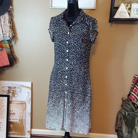 Voir Voir Polka-dot Midi Dress Size 8 - Picture 14 of 17